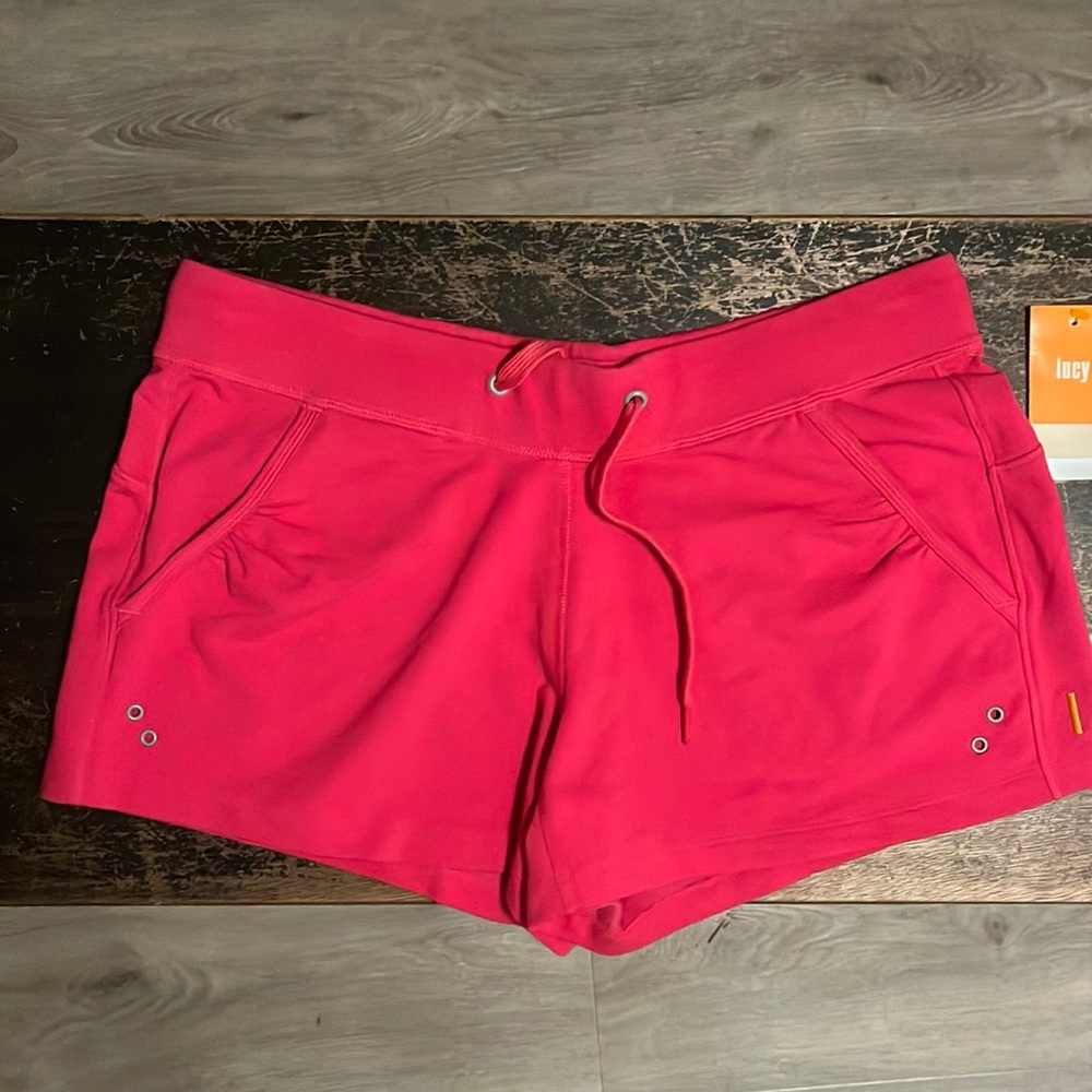 NWT Lucy low rise hot pink “cool it” shorts. Size medium.